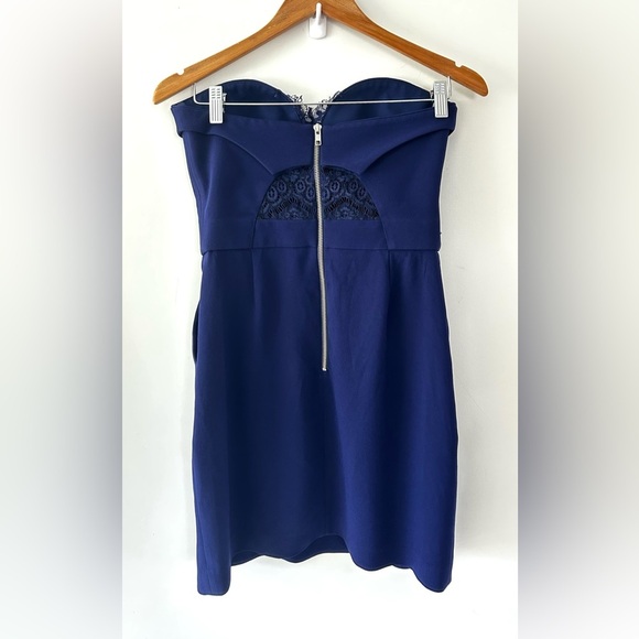 THE KOOPLES Strapless Dress in Deep Blue - Picture 4 of 9